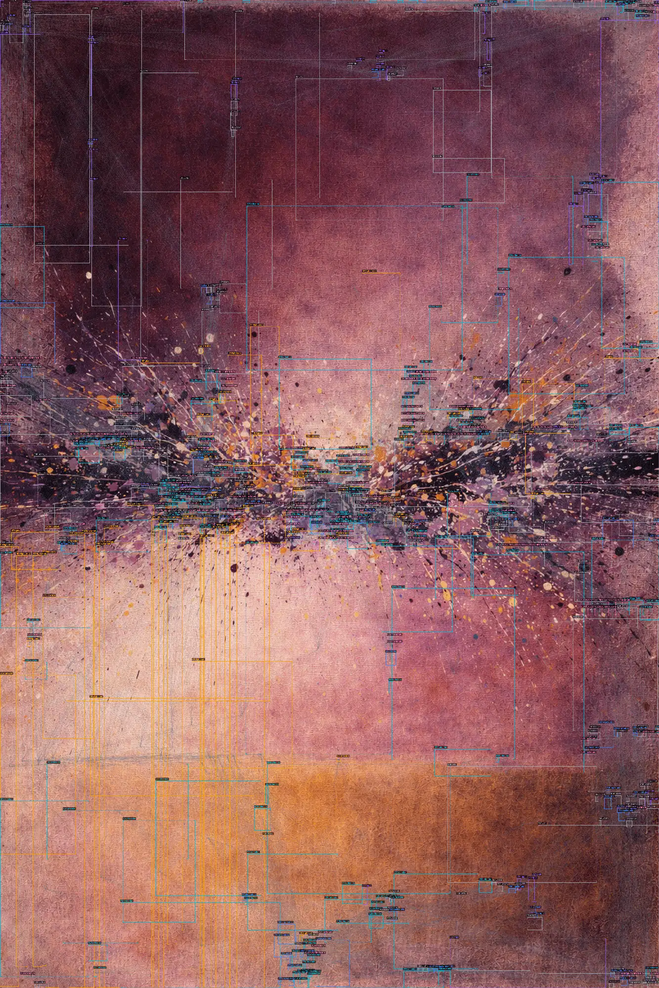 Image texturée colorée aux bandes magenta et ocre