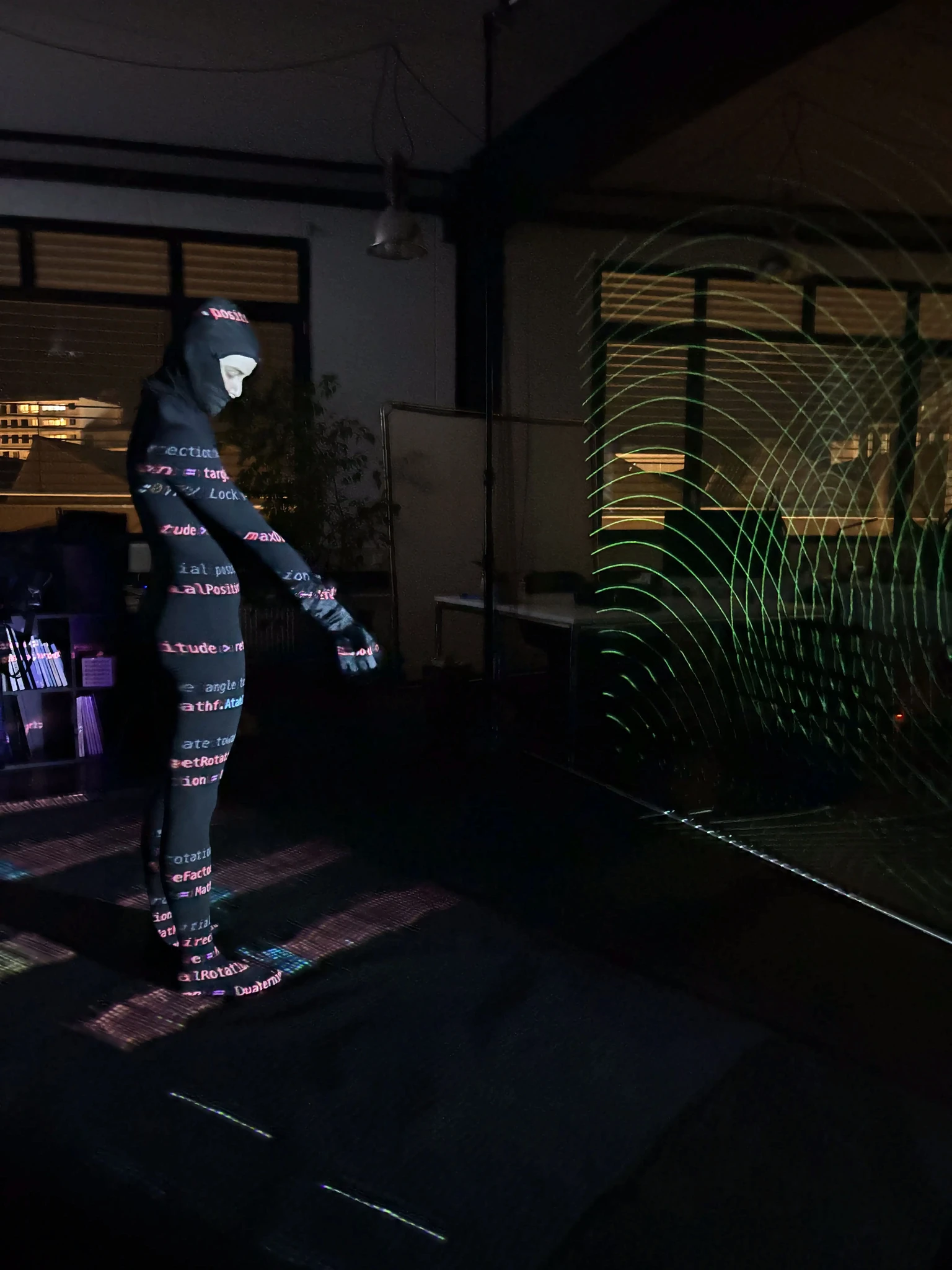 Projecting pixels on dancer